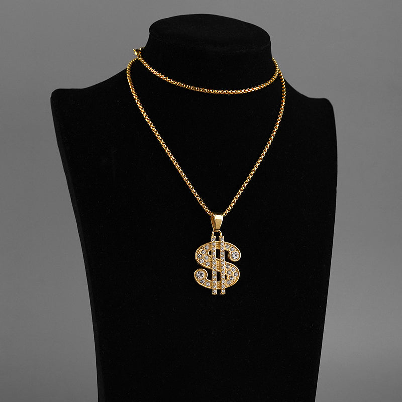 US Dollar Pendant CZ