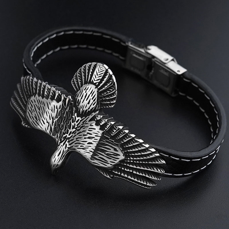 Eagle Design  Leather Bracelet