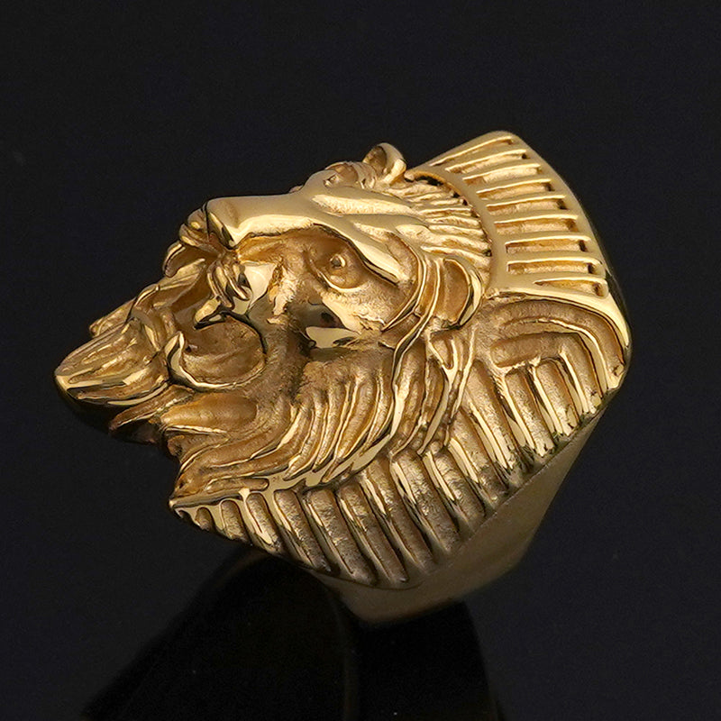 3D Design Lion Head Ring