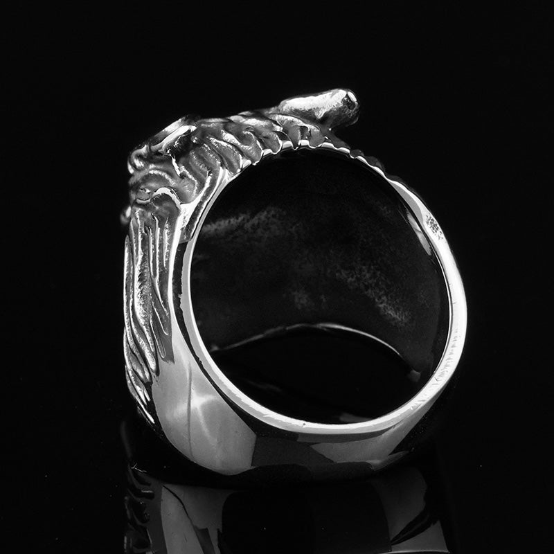 Wolf Head Stainless Steel Rings