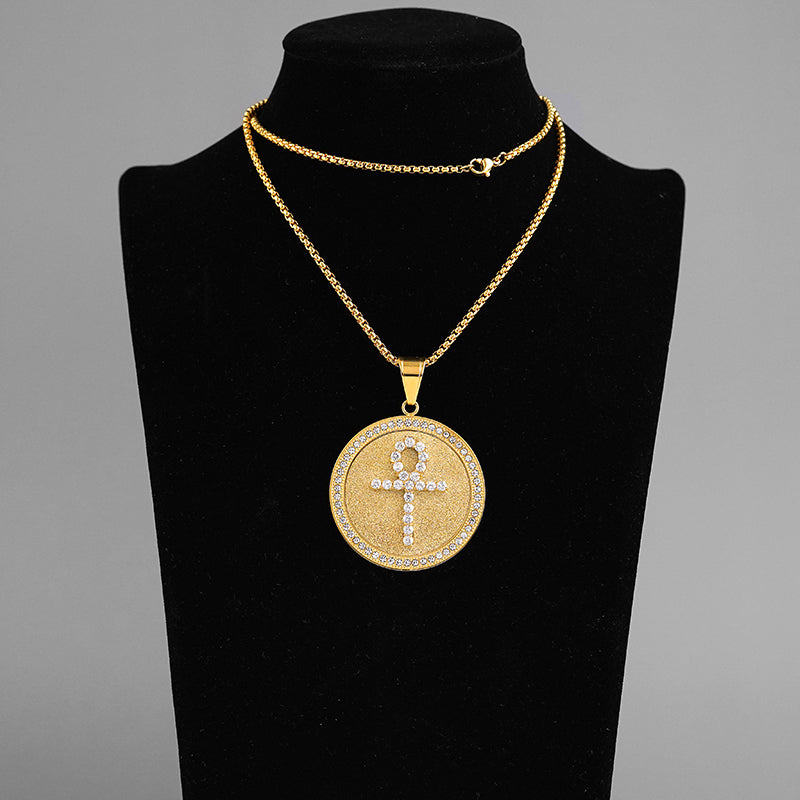 Egypt Ankh Cross Circle Pendants