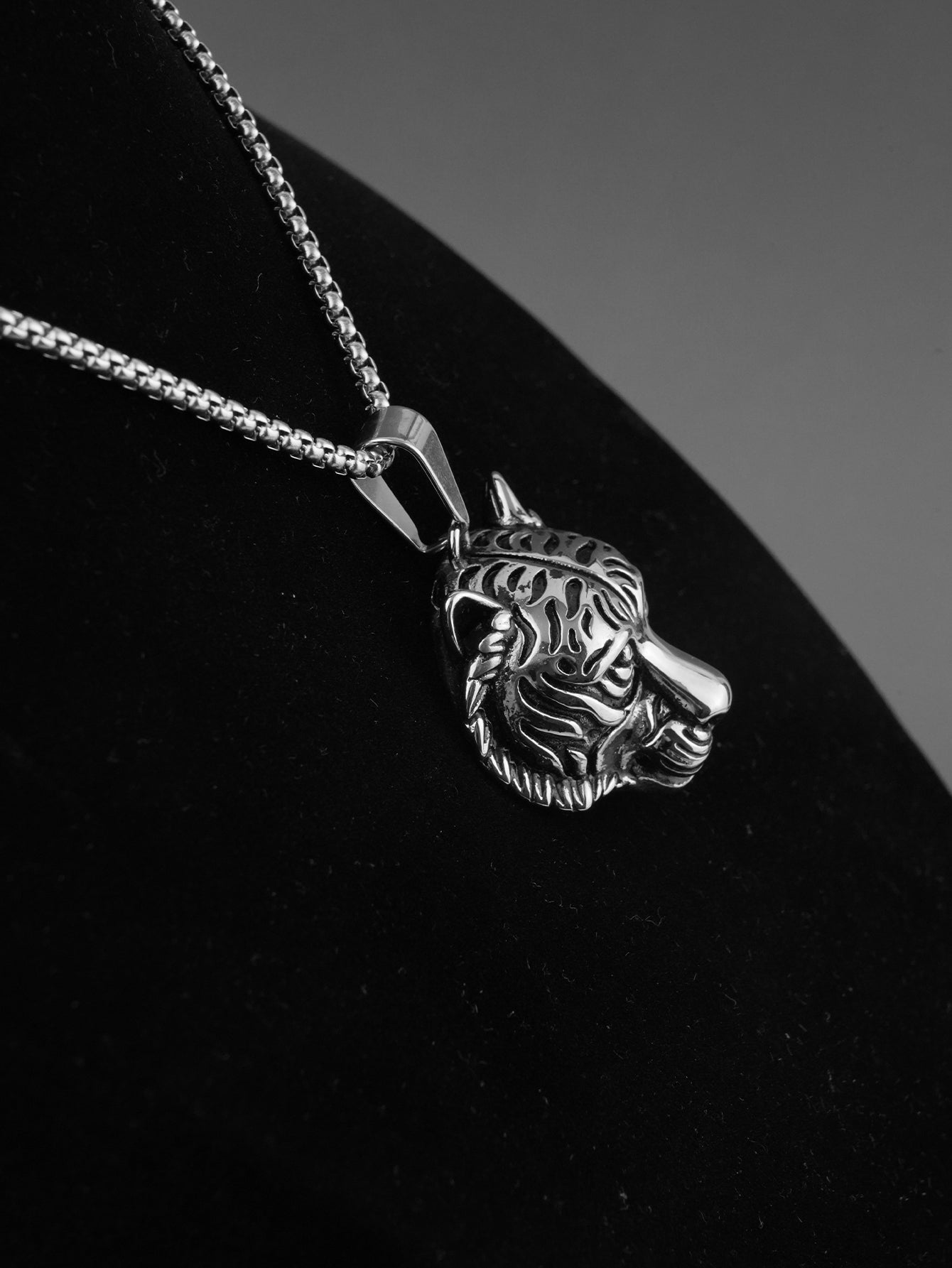 Stainless Steel Tiger Pendant