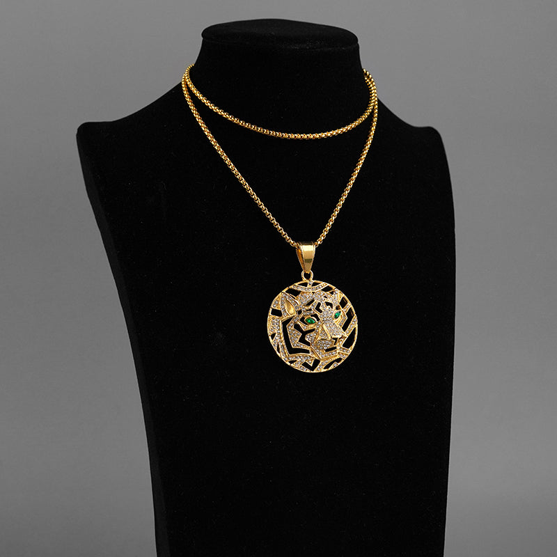 Gold Plated Leopard Head Pendants