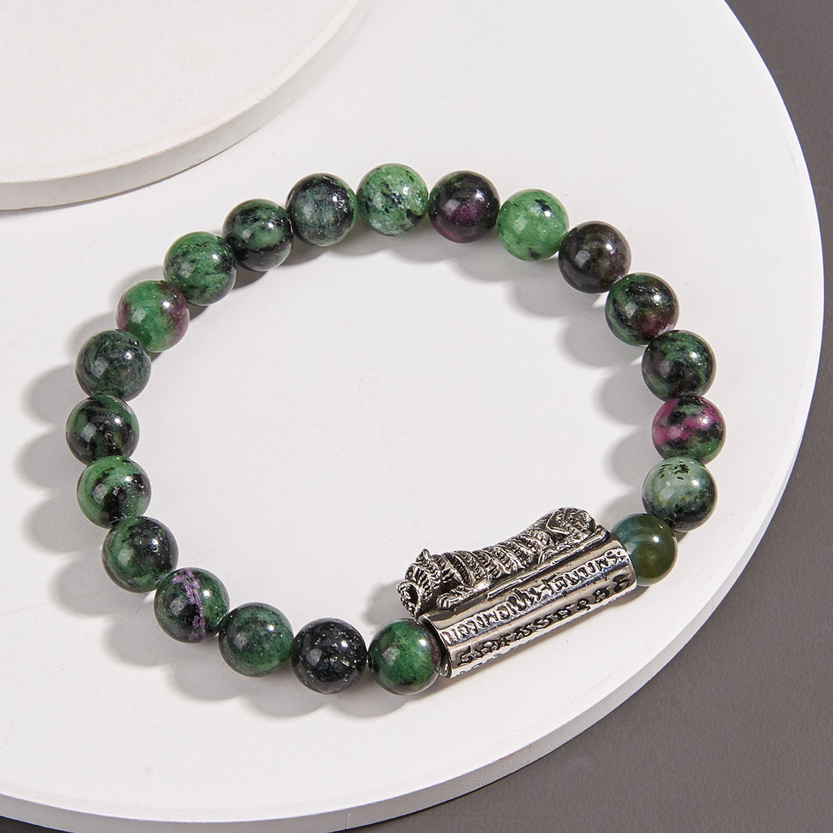 Green Beads Tiger Bracelets