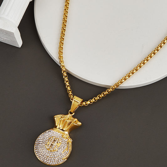 Lucky Bag Gold Plated Pendants CZ