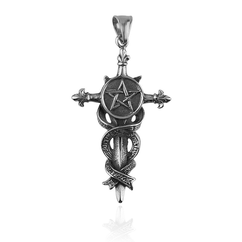 Hexagram Spell Array Corss Pendant