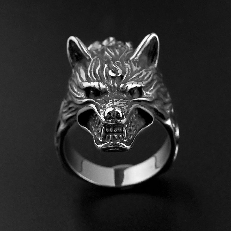 Wolf Design Stainless Steel  Rings