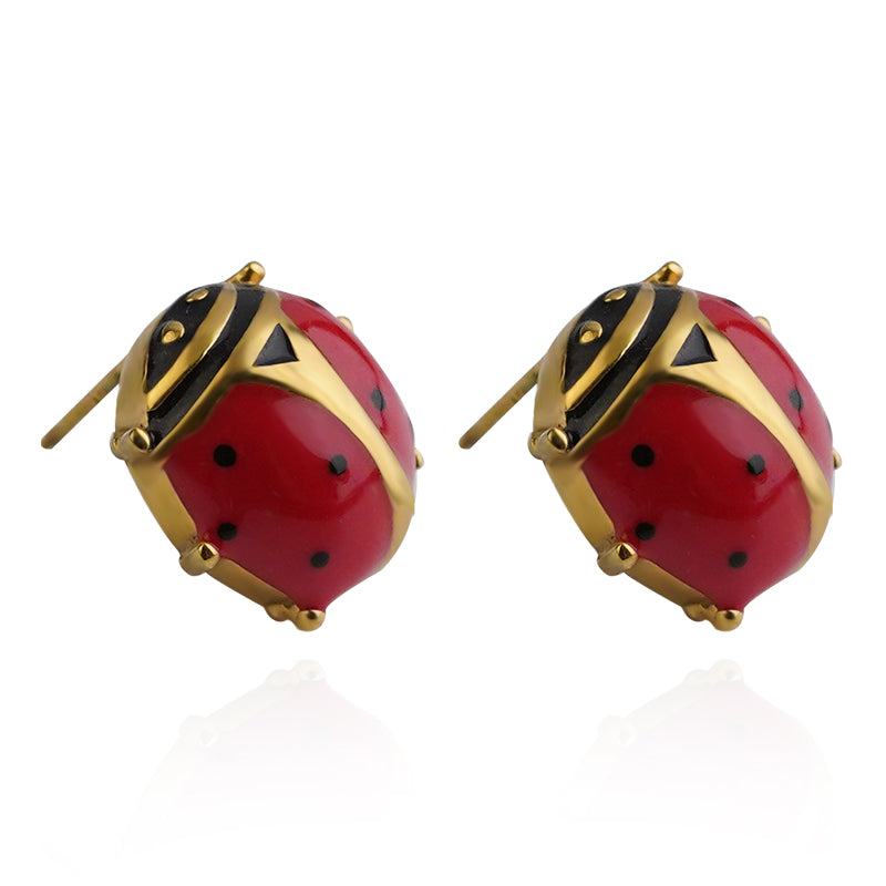 Ladybird Stainless Steel Earrings