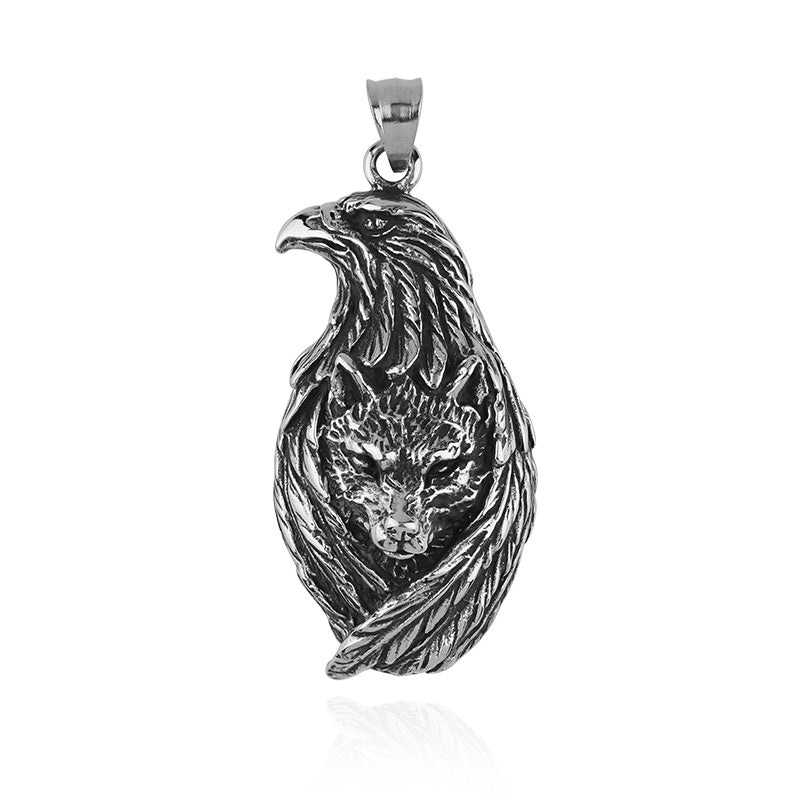 Eagle Wolf Head Pendant