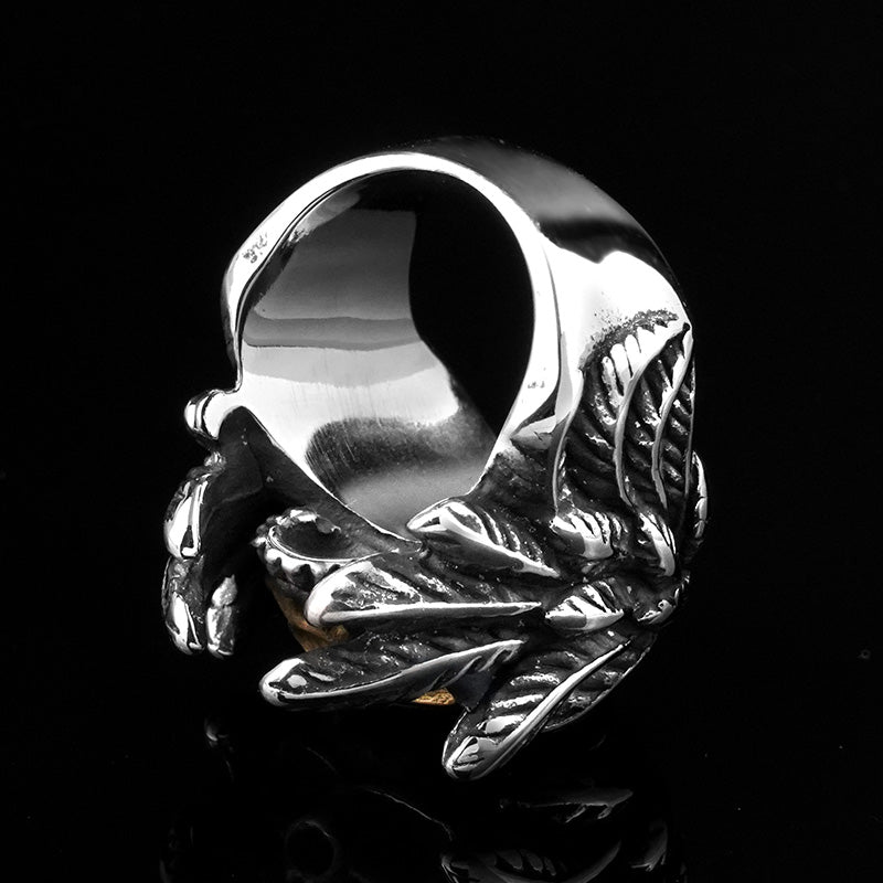 Angel Skull Rings Stainless Steel