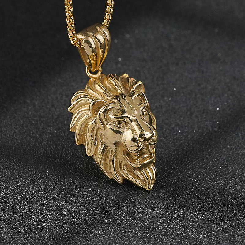 Stainless Steel Lion Head Pendant