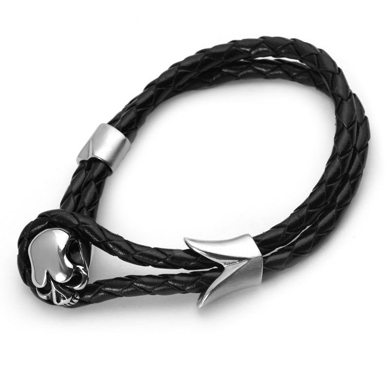 Braided Rope Skull Bracelets