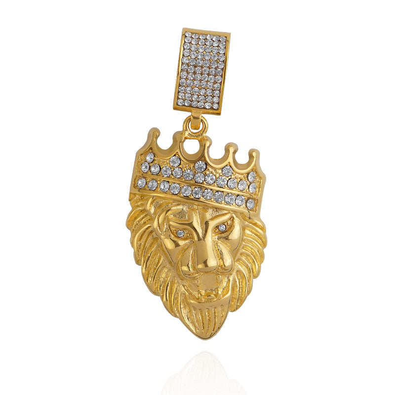 Lion Head Pendants Animal CZ