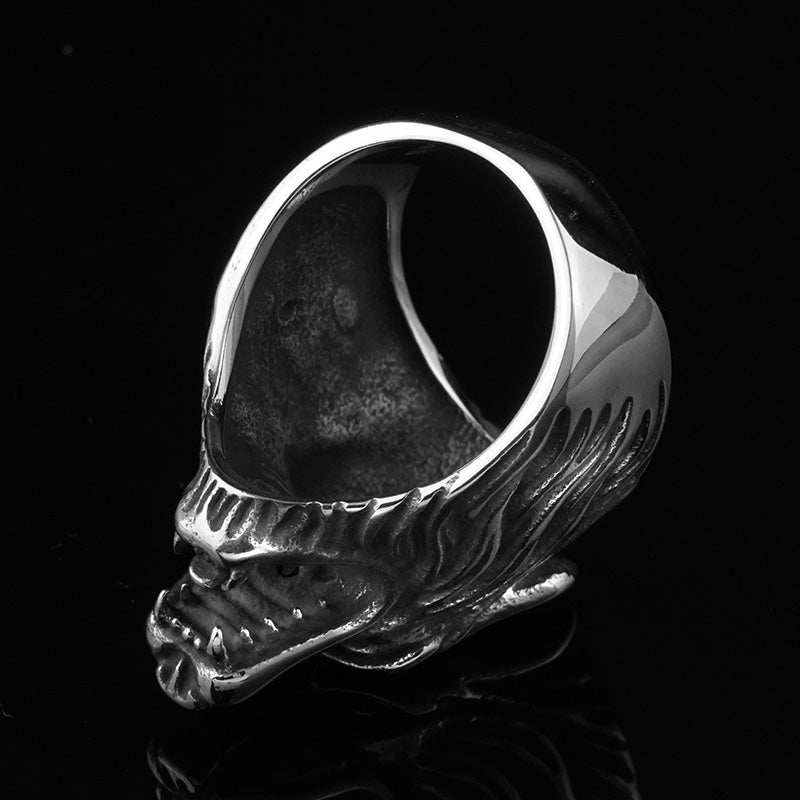 Wolf Head Stainless Steel Rings