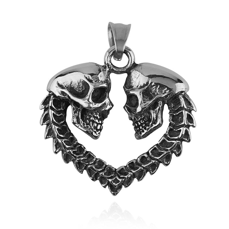 Skull Heart Pendant