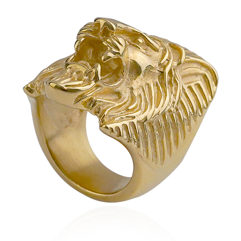 3D Design Lion Head Ring