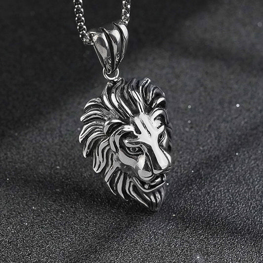 Stainless Steel Lion Head Pendant