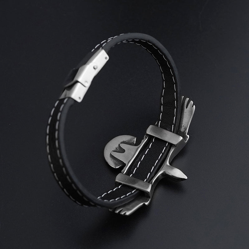 Eagle Design  Leather Bracelet