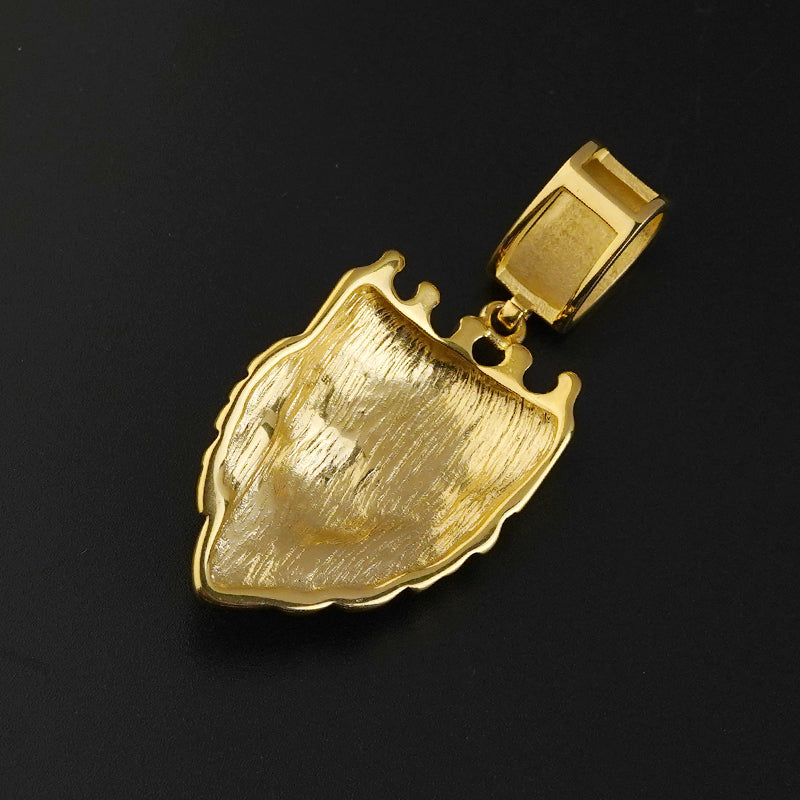 Lion Head Pendants Animal CZ