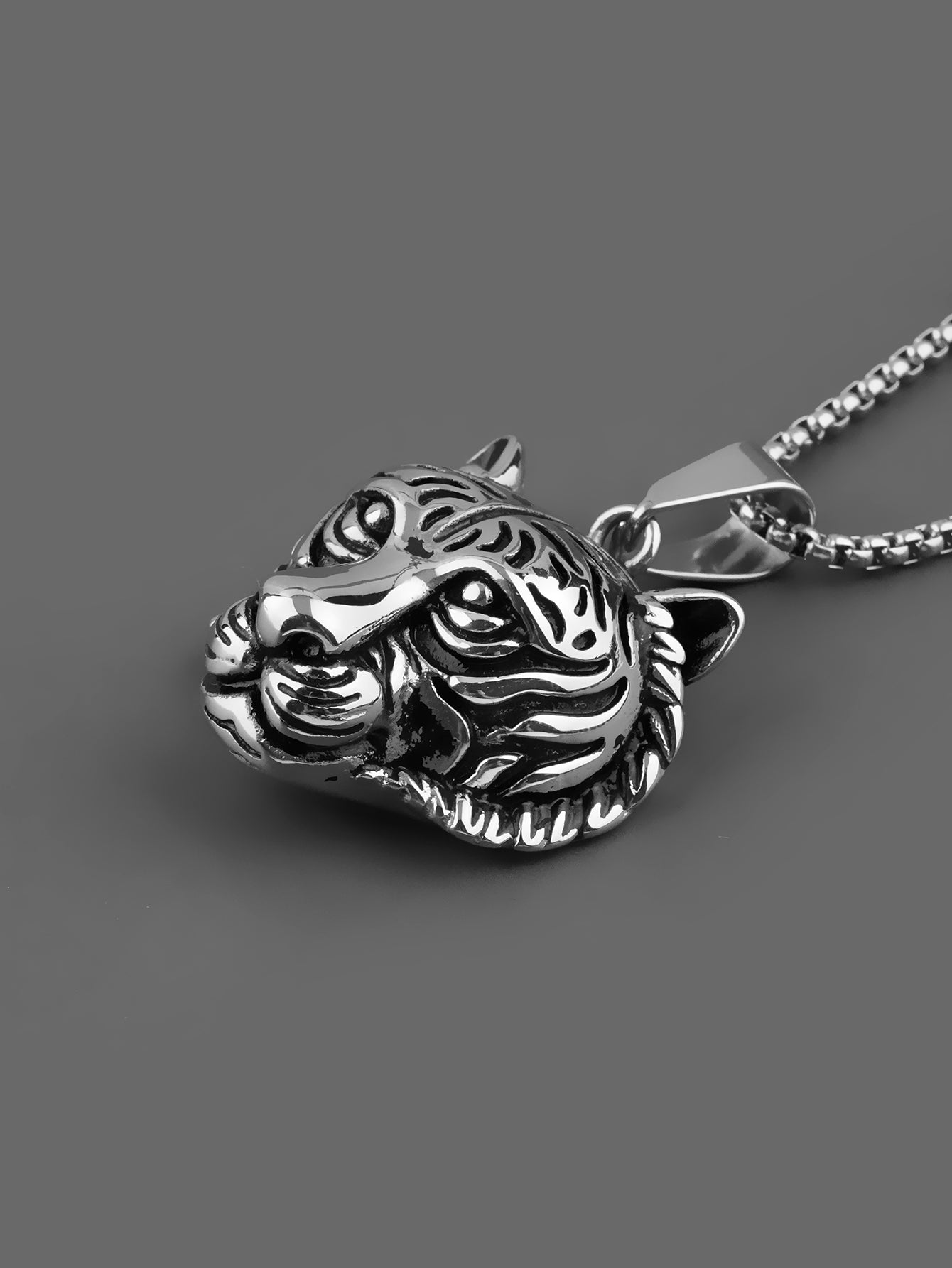 Stainless Steel Tiger Pendant