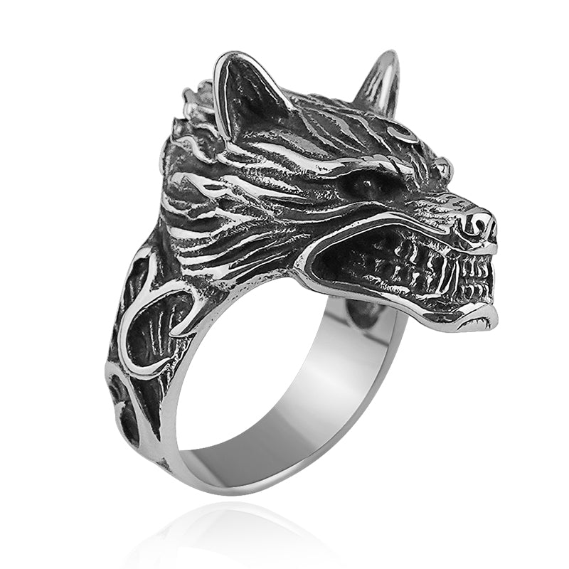 Wolf Design Stainless Steel  Rings