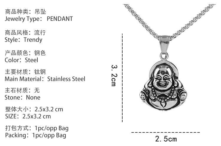 Buddha Stainless Steel Pendant