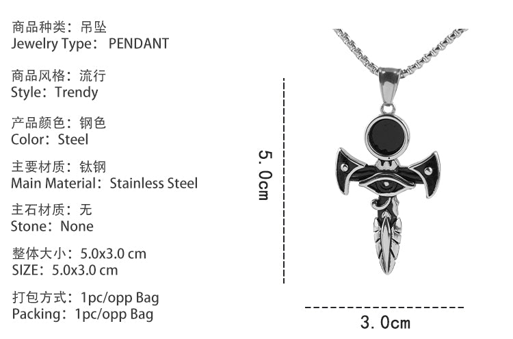 MysticismCross Eyes Sword Pendant