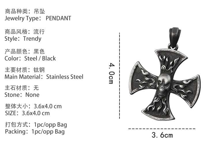 Cross Skull Pendant