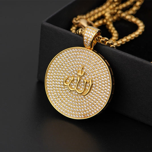 Gold Circle Pendants CZ