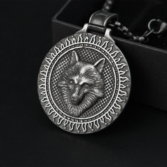 Wolf Circle Pendant