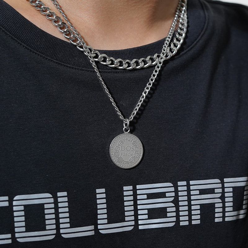 Double layer Coins Necklace