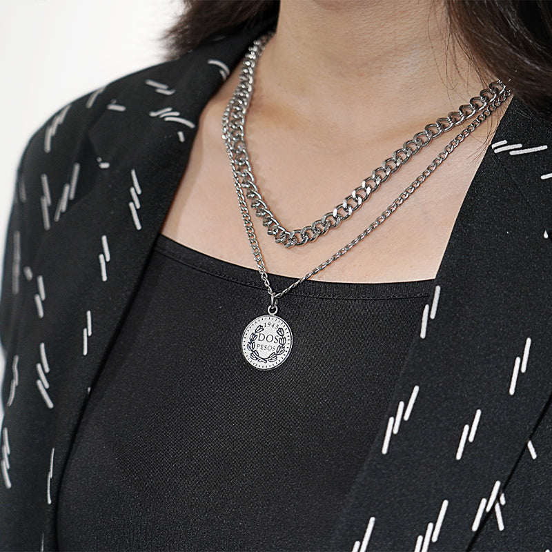 Double layer Coins Necklace