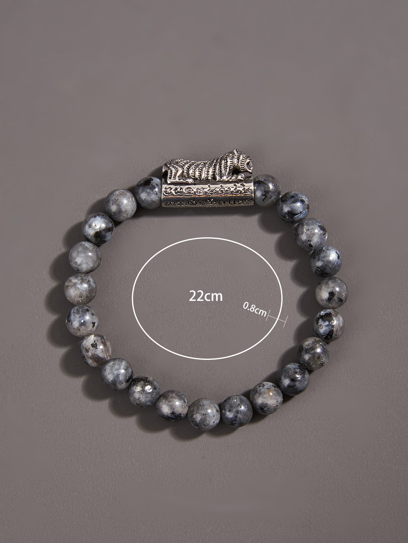 Grey Agate Beads Tiger Bracelets