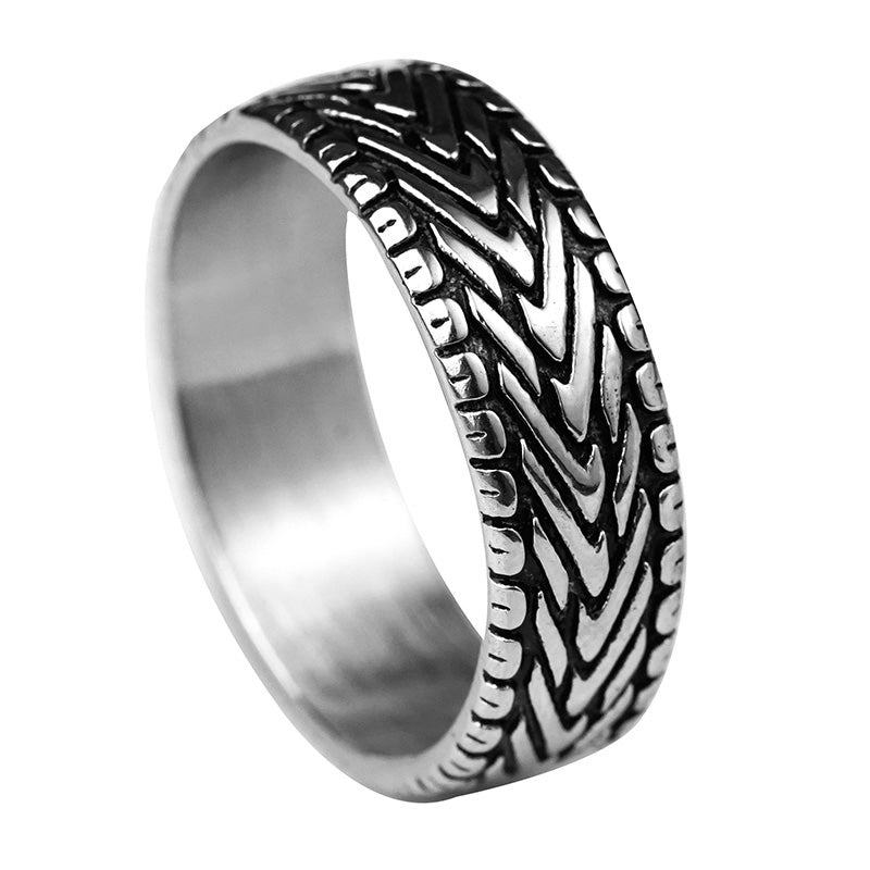 3D Pattern Stainless Steel Ring